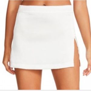 STEVE MADDEN CAMERON WHITE SILK MINI SKIRT
